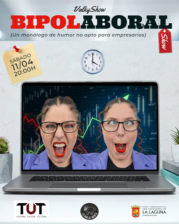 Cartel Valky Abril con logos